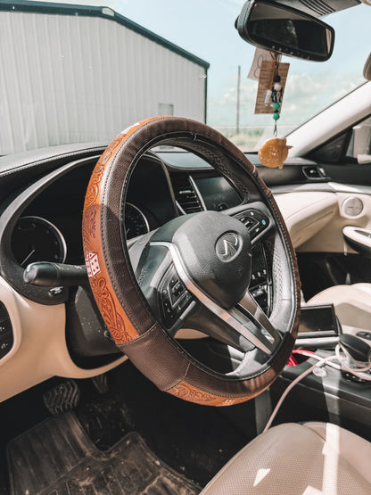 Aces Leather Steering Wheel Cover 16 inch