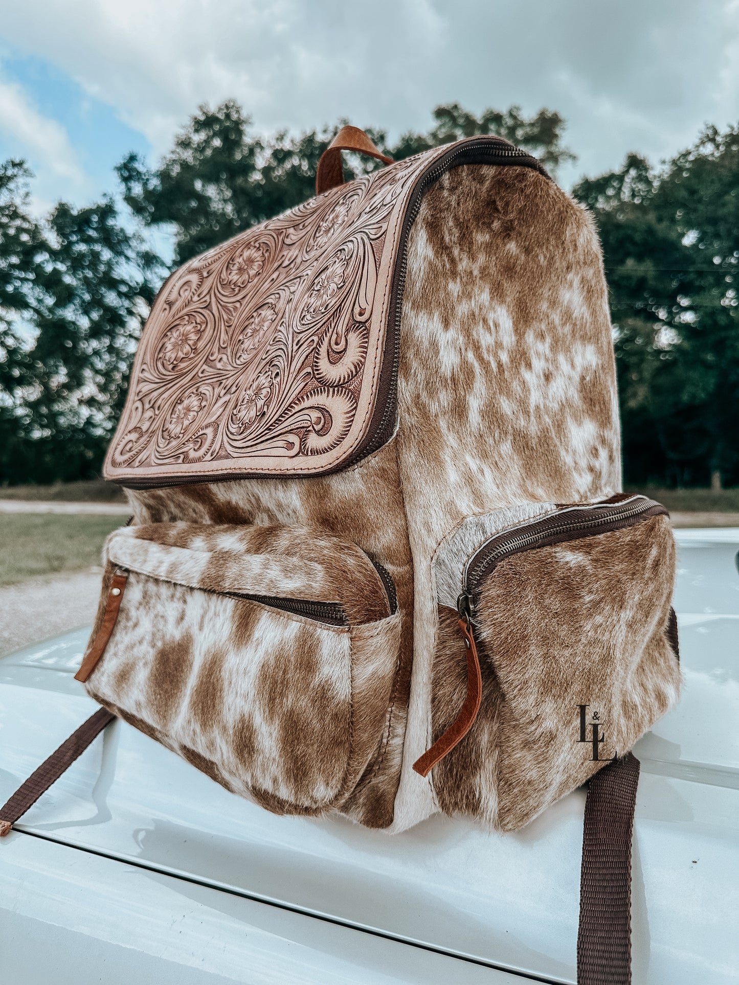 Tess Leather Cowhide Backpack