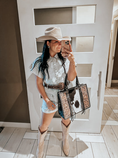Pheonix Cowhide Tote Bag