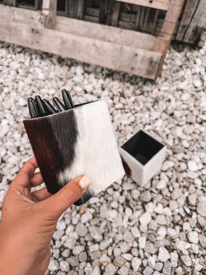 Cowhide Pencil Holder