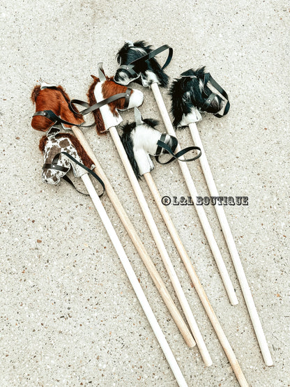 Cowhide Stick Horse