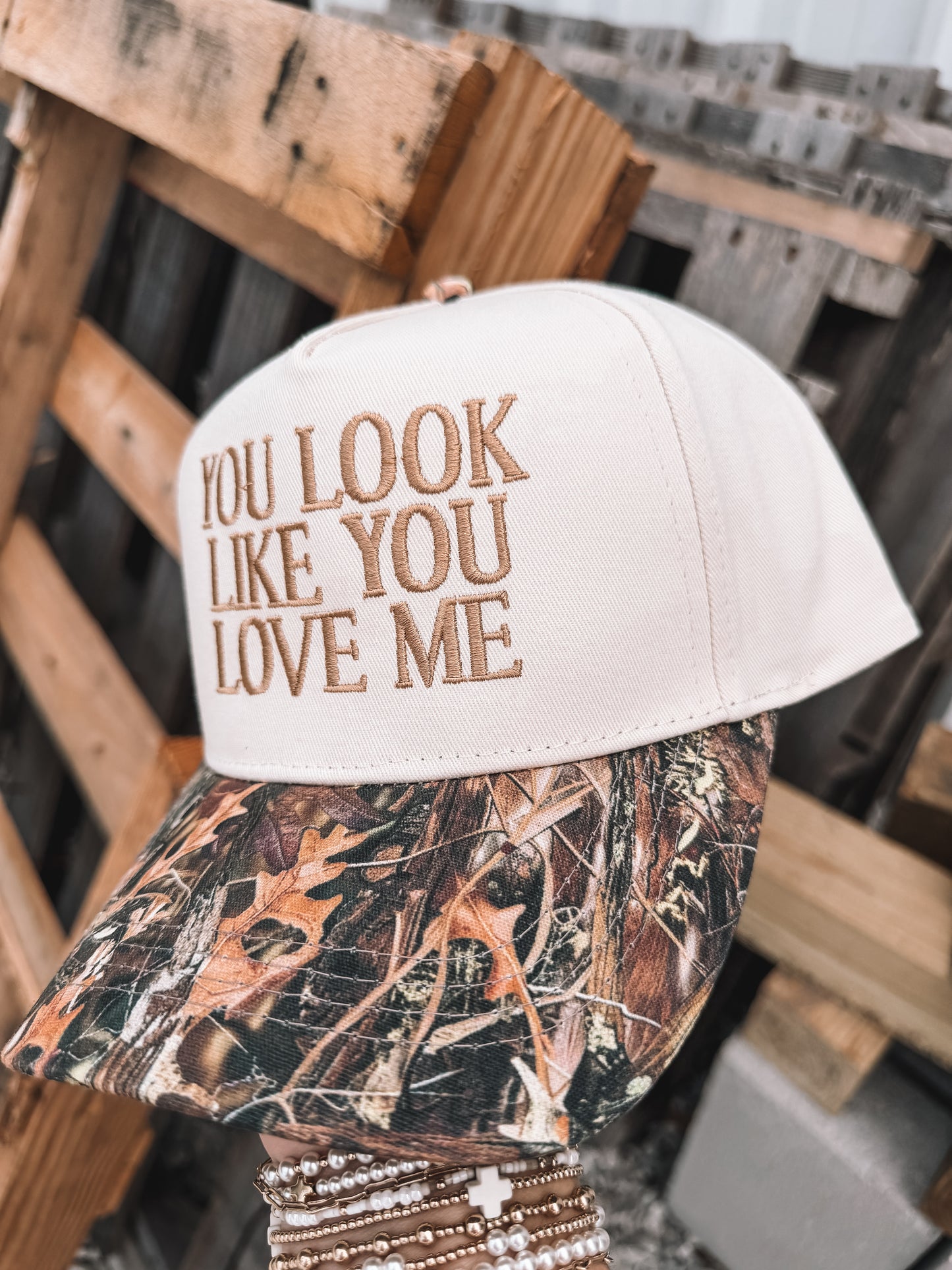 You Look Like You Love Me Trucker Hat - Camo