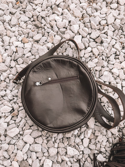 Spur Cowhide Leather Canteen Crossbody
