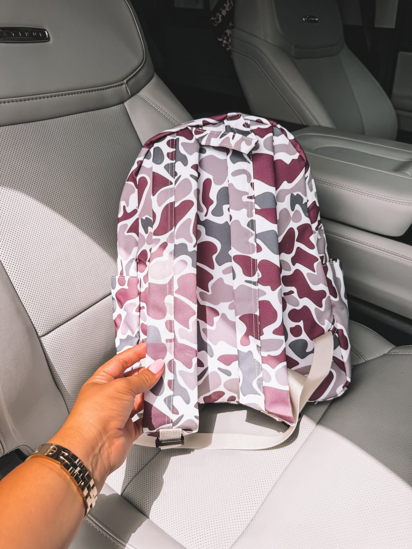 School Backpack - Gray Camo