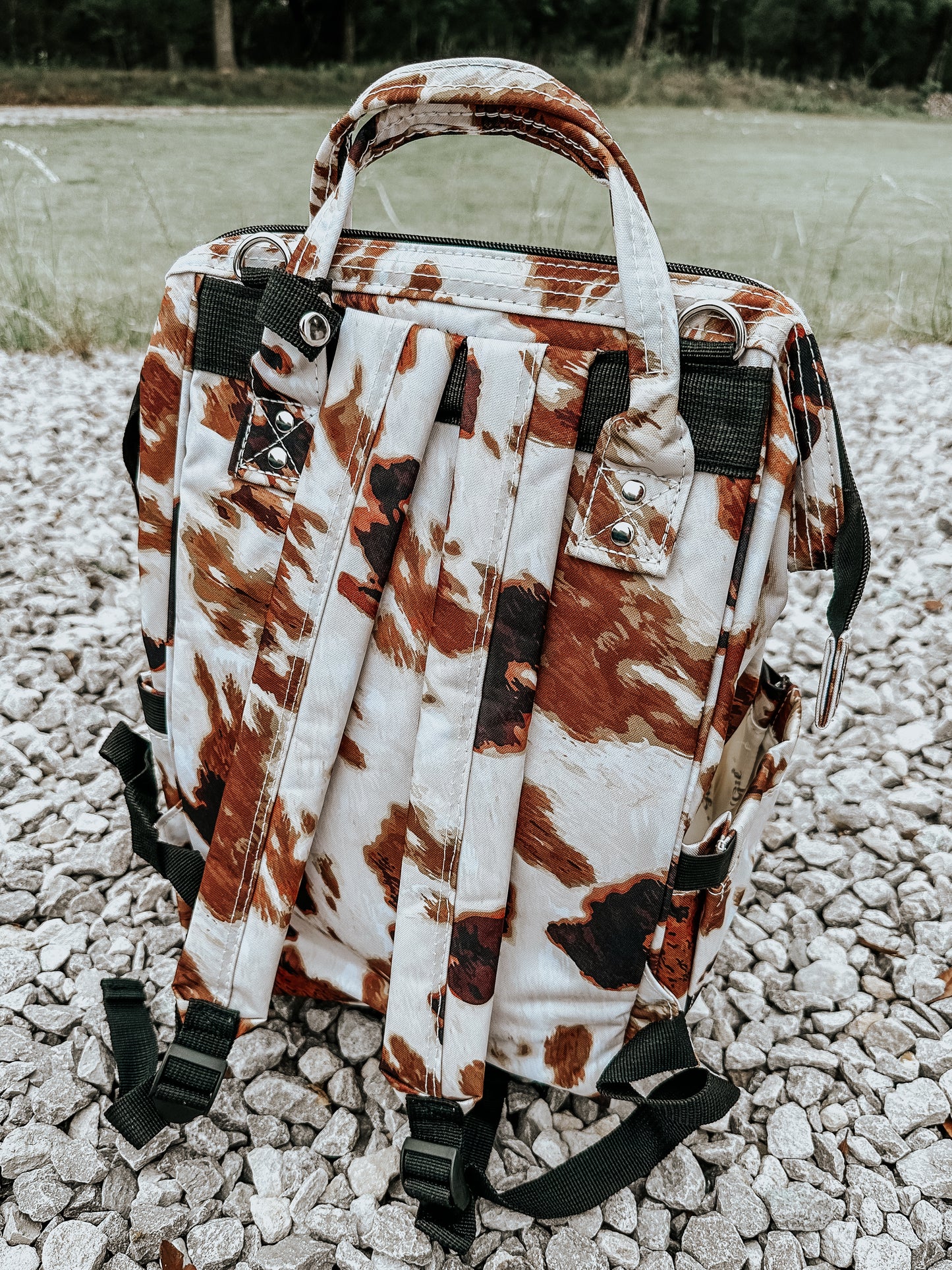 Brown Cow Print Diaper Bag