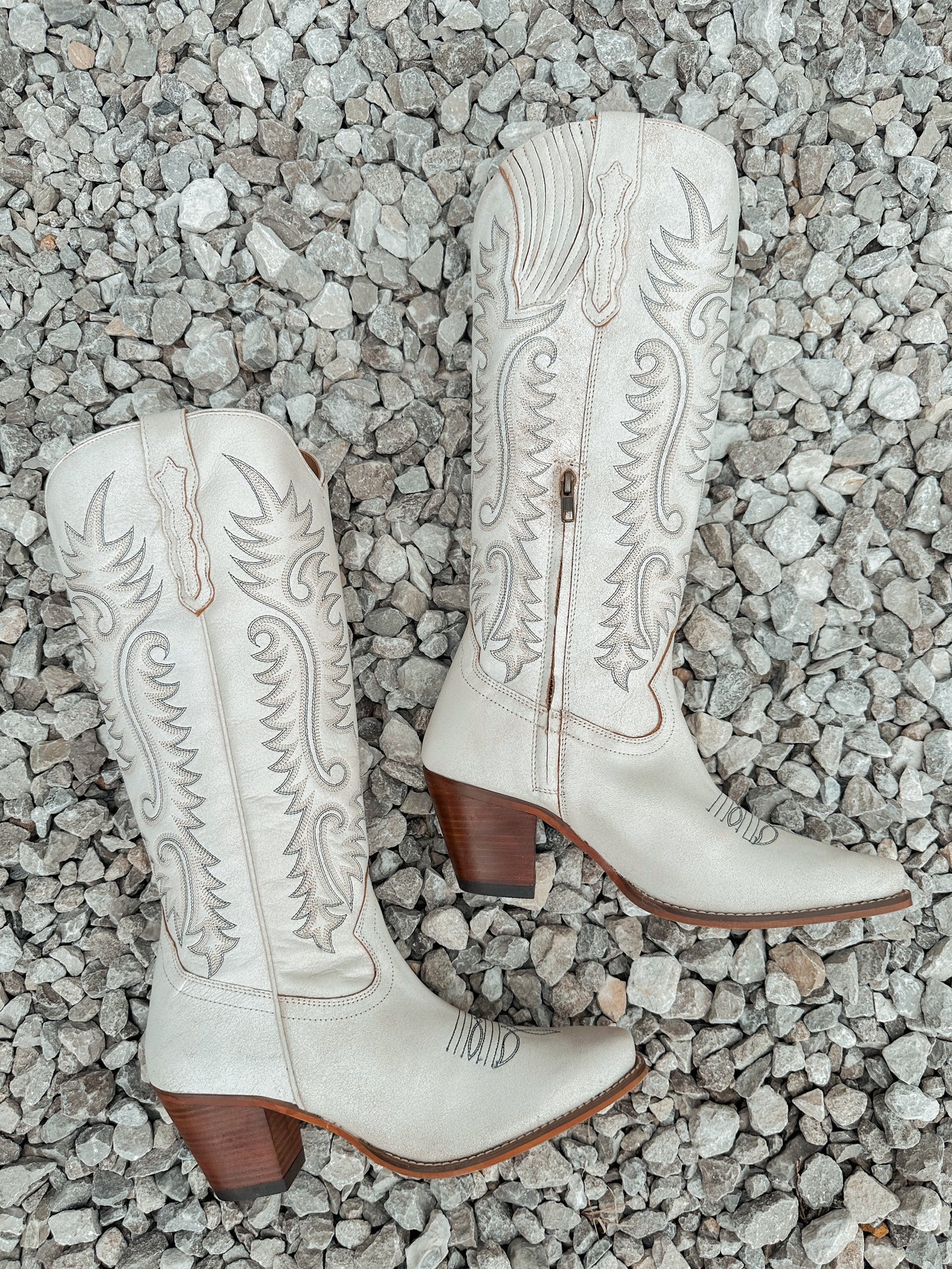 Nale Leather Boots in White