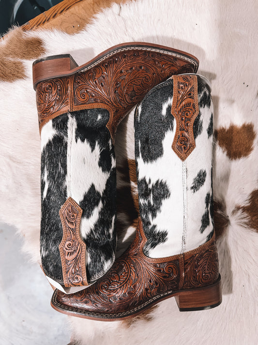 Savanna Cowhide Leather Boots