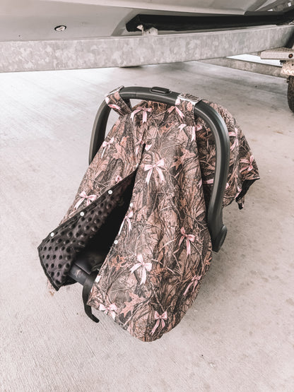 Car Seat Cover - Coquette Mossy Camo