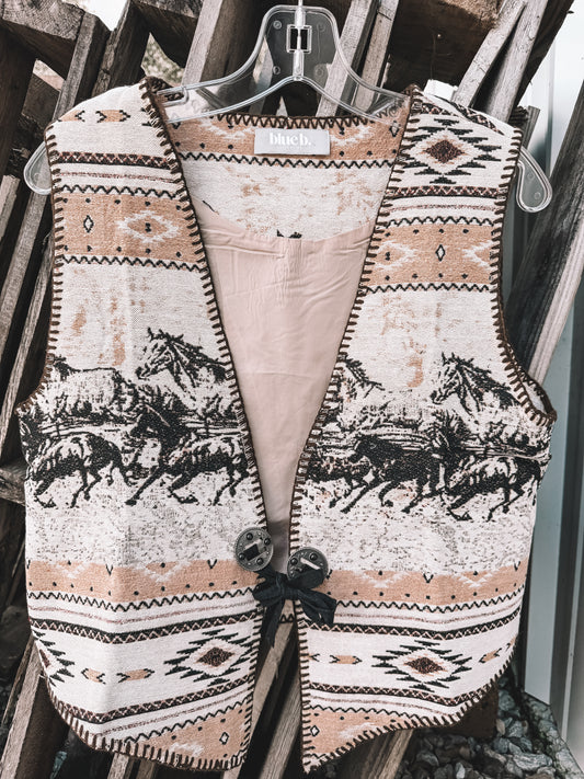 Western Horse Vintage Vest