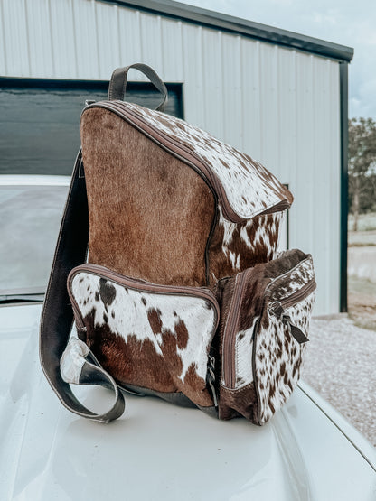 Load it Up Cowhide Backpack in Chocolate