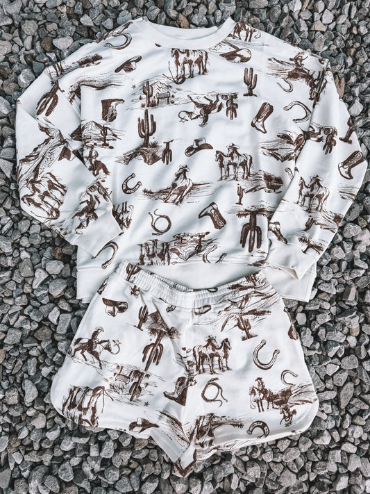 Western Print Knit Set