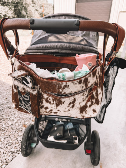 Cowhide Stroller Bag