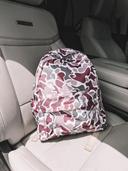 School Backpack - Gray Camo