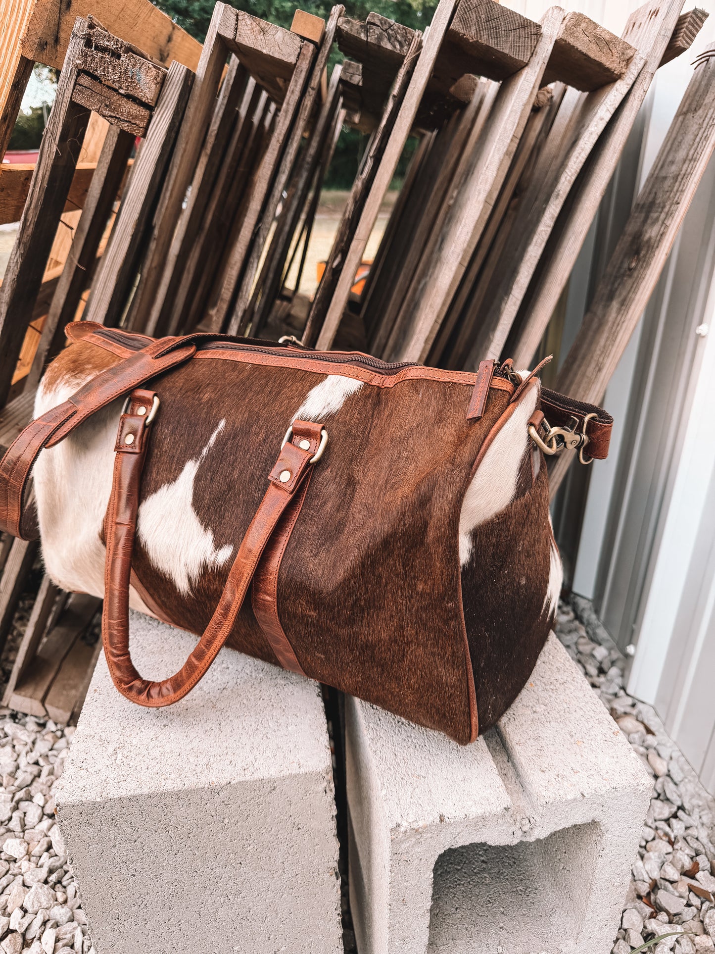 Lubbock Cowhide Duffle Bag