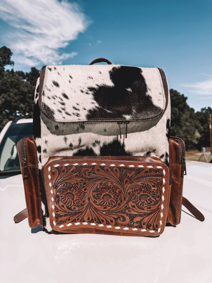 Galveston Leather & Cowhide Backpack