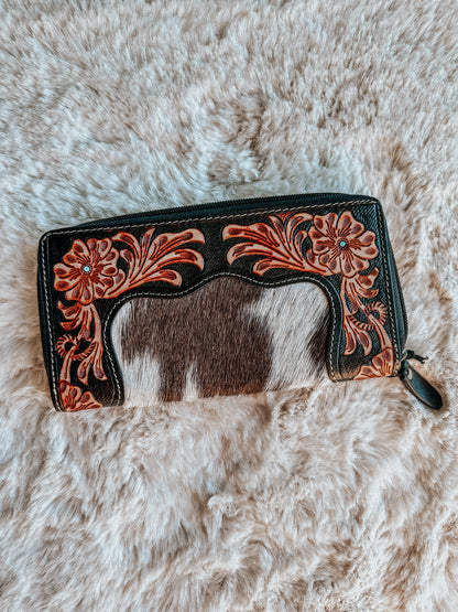 Rose of the Desert Cowhide Wallet