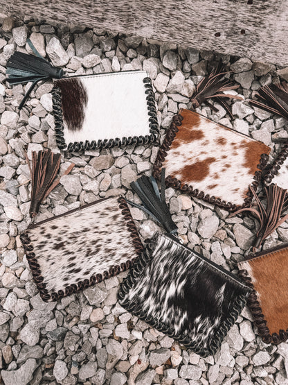 Cowhide BuckStitch Card Holder