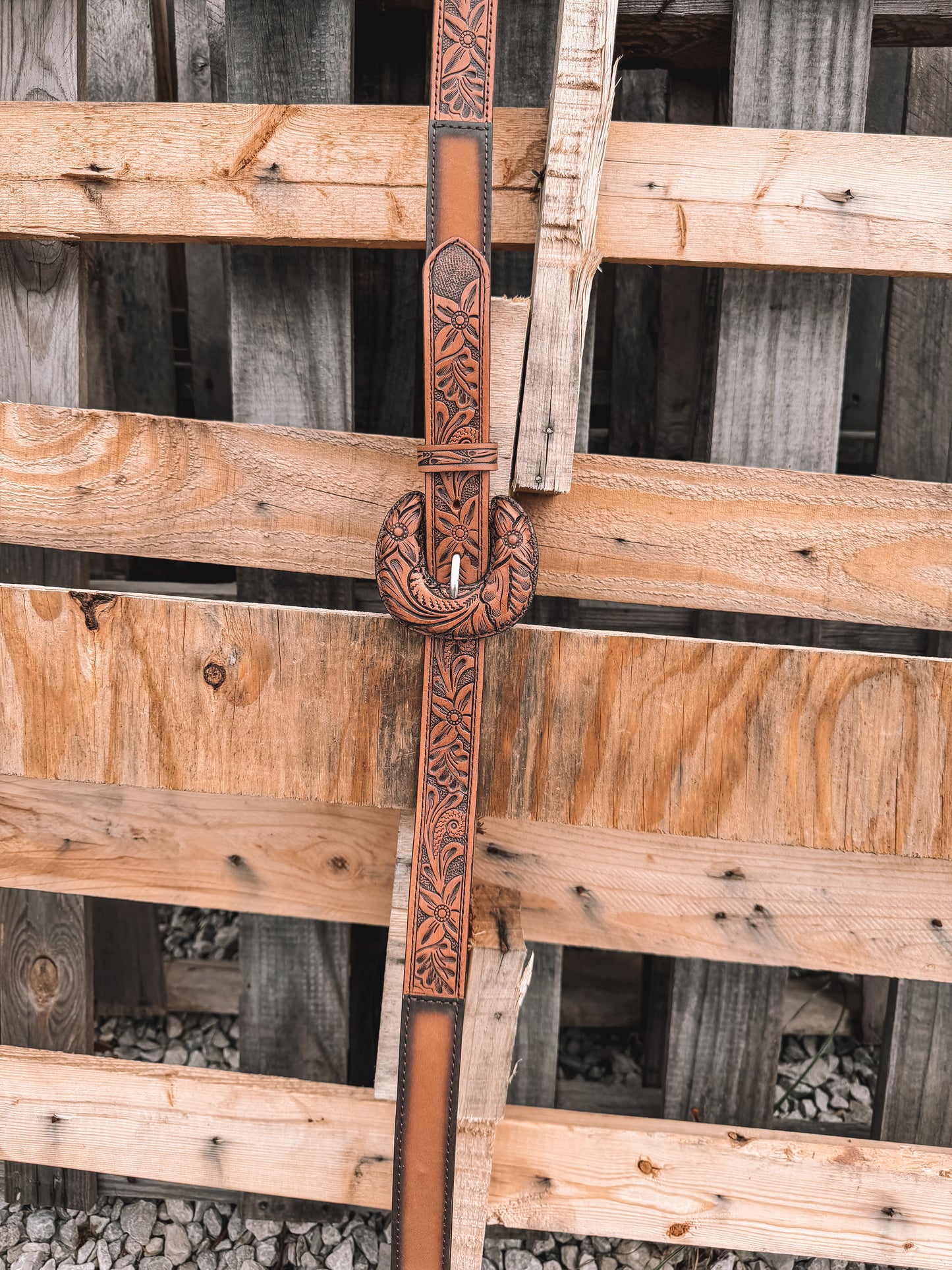 Bare Tooled Leather Crossbody Strap