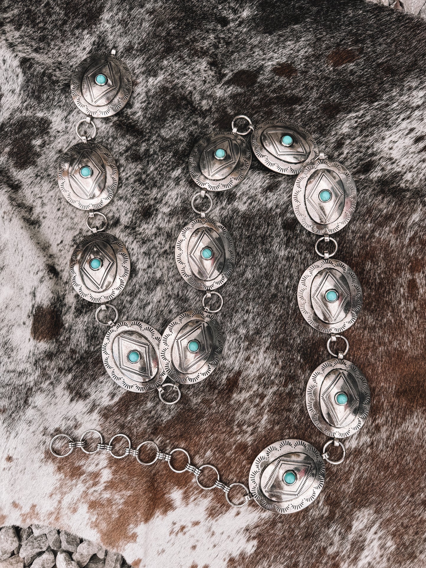 Turquoise Stoned Concho Belt