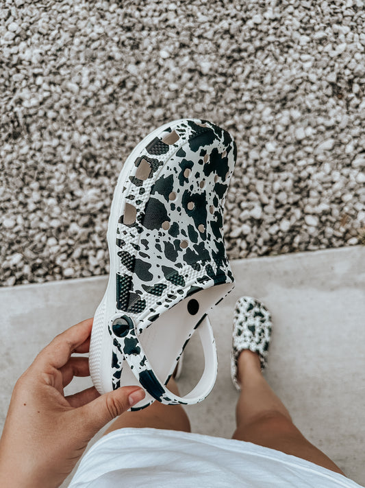 Summer Lovin Shoes in Cow Print