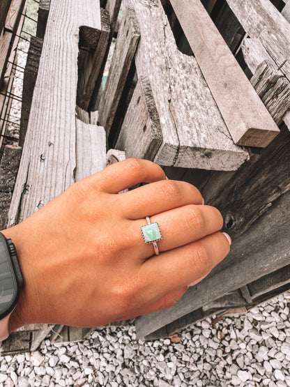 Square Ring in Turquoise