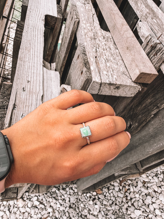 Square Ring in Turquoise
