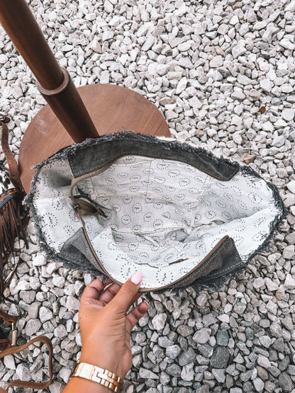 Articulate Canvas & Cowhide Tote Bag