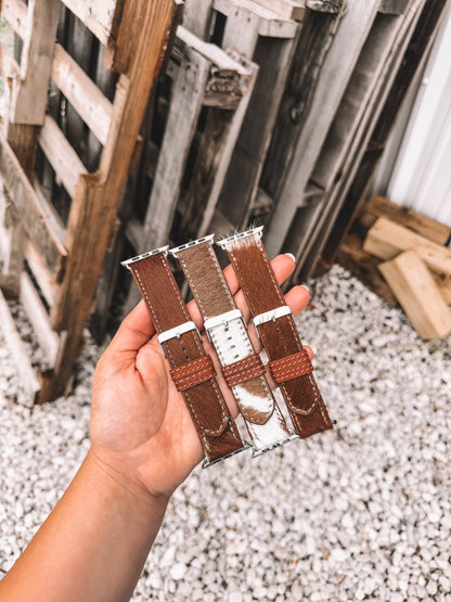 Cowhide Watch Band in Tan