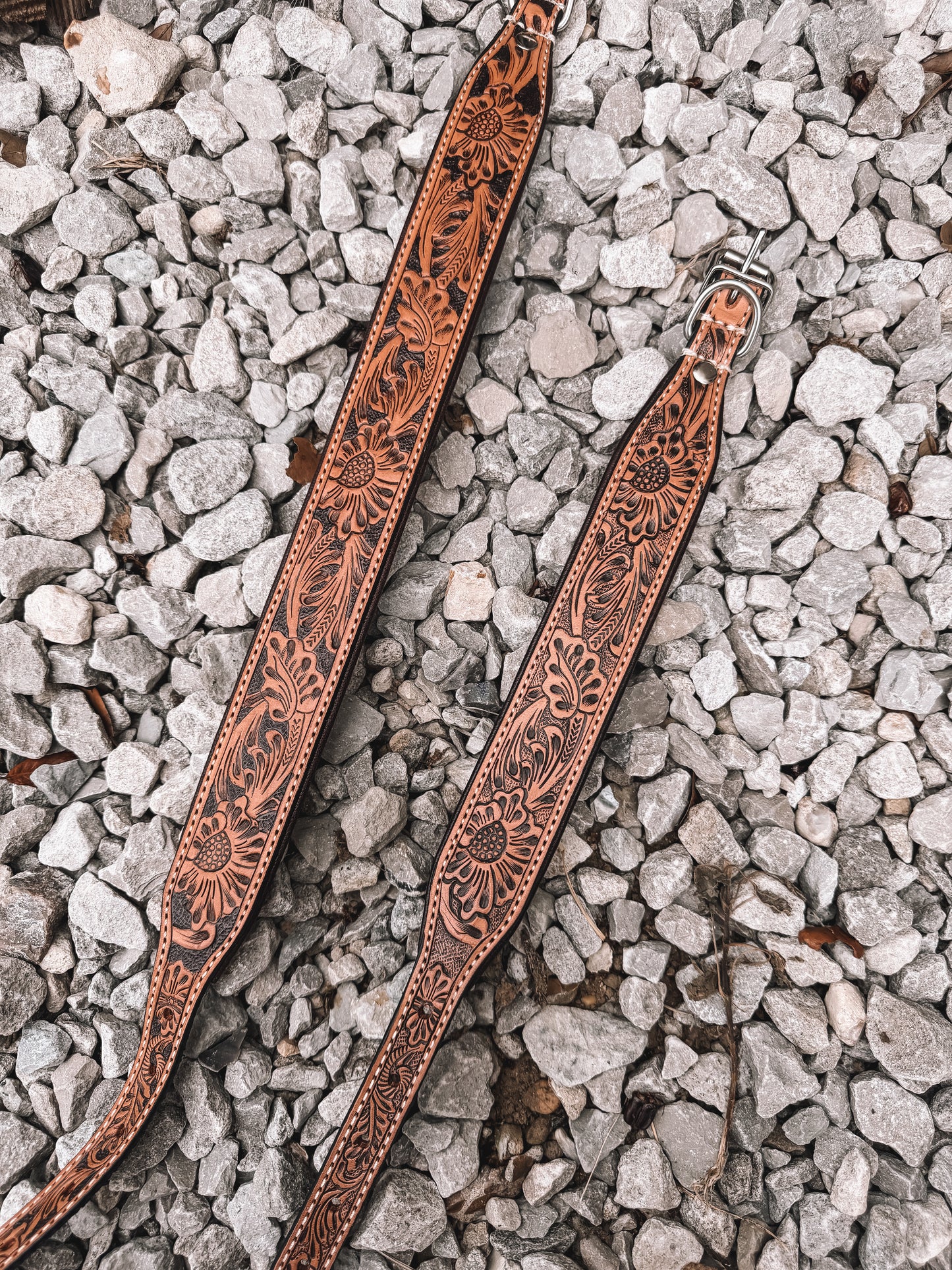 Tooled Leather Dog Collar