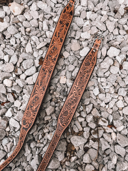 Tooled Leather Dog Collar