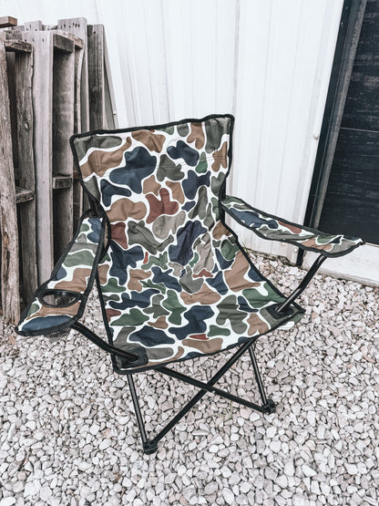 Old School Camo Lawn Chair - Adult PREORDER