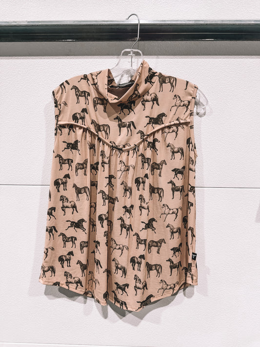 Horse High Neck Top
