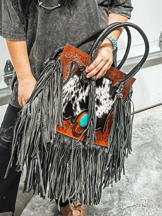 Nashville Cowhide Tote Bag
