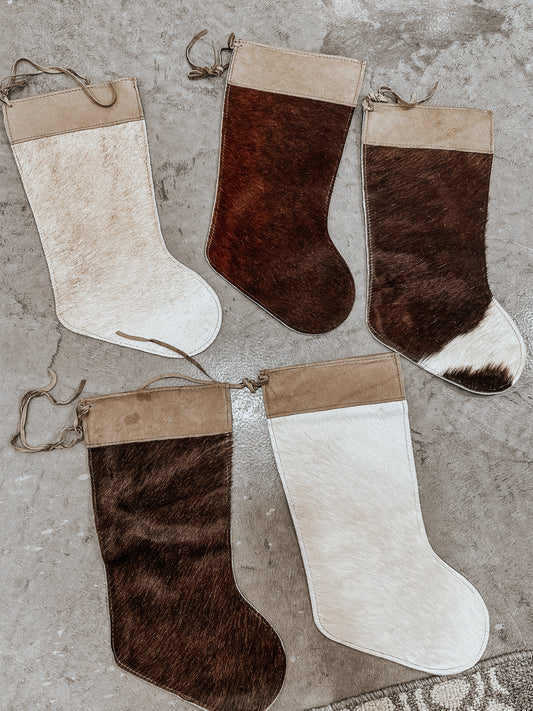 Leather Cowhide Stocking Tan Leather