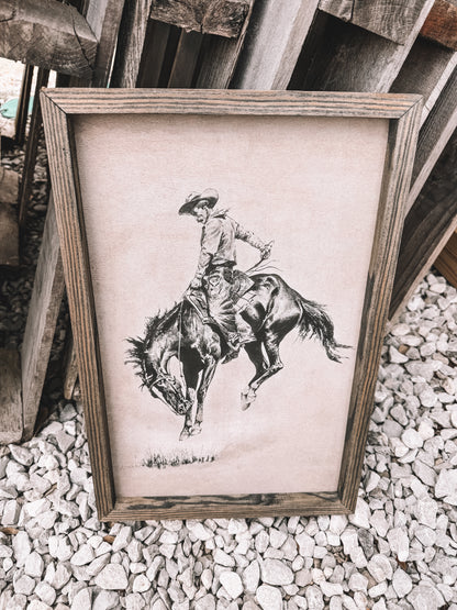 Ride Em Cowboy Wooden Decor