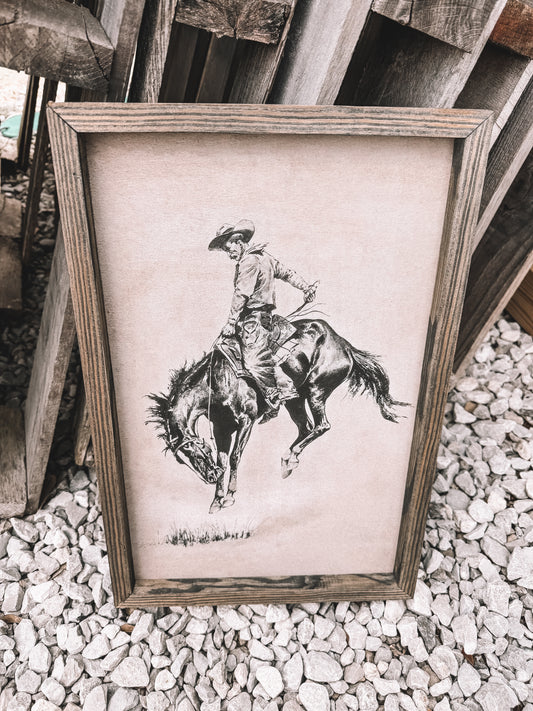 Ride Em Cowboy Wooden Decor