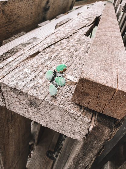 Quarter Turquoise Flower Ring