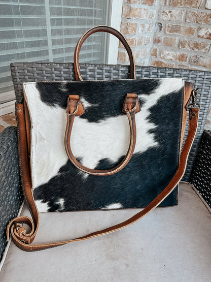 Oversized Cowhide Tote Bag