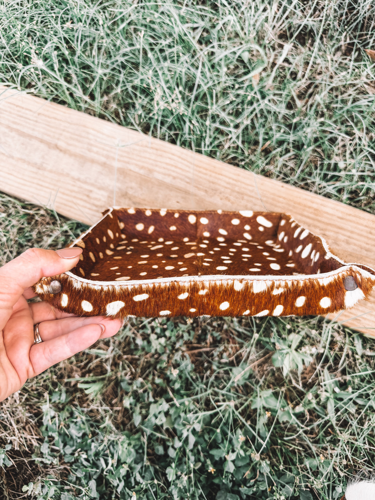 Fawn Print Hair-On Tray