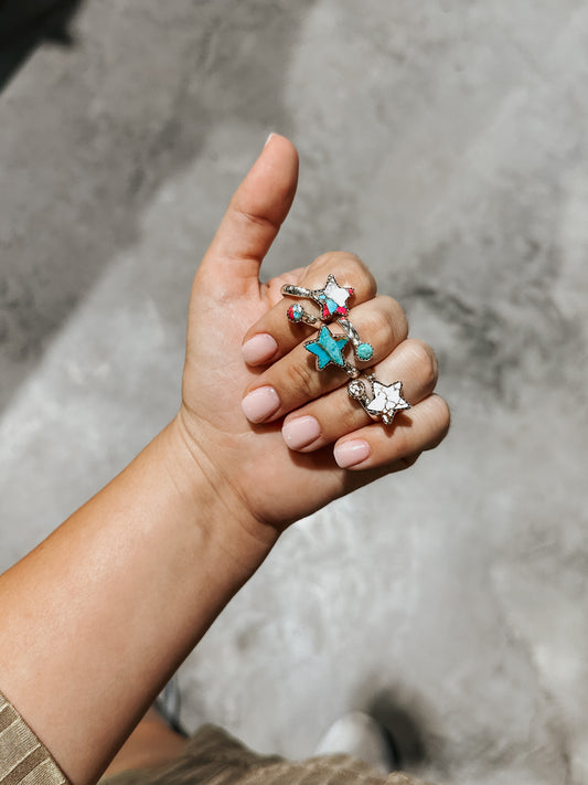 Adjustable Star Genuine Ring