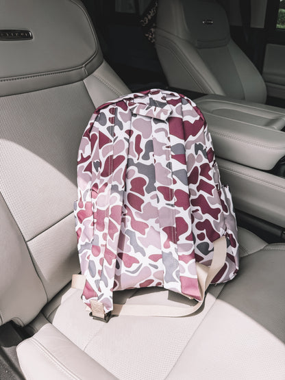 School Backpack - Gray Camo