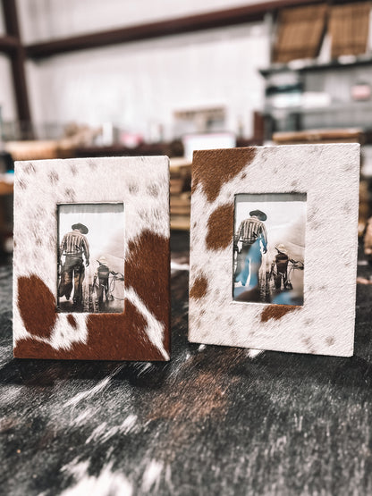 Brown Ploti Cowhide Picture Frame