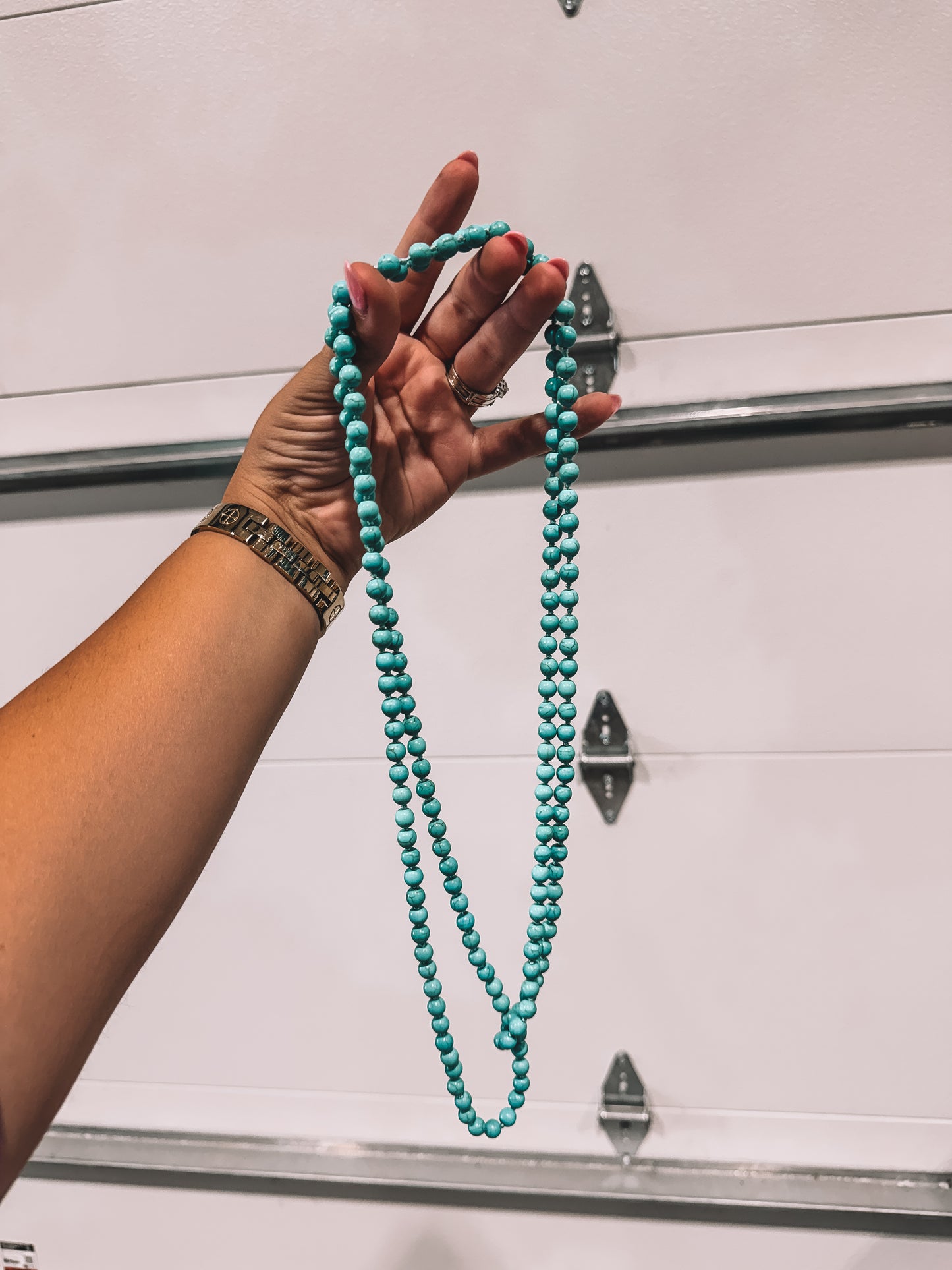 Long Turquoise Wrap Around Necklace