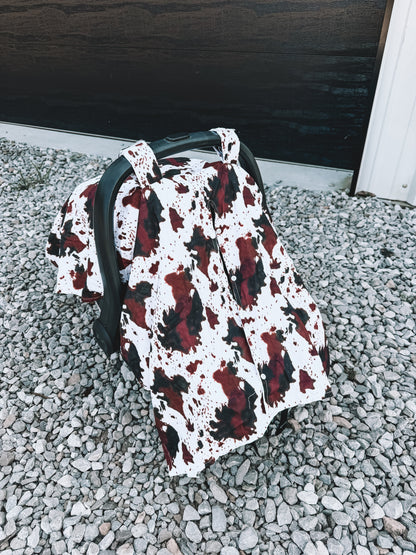 Car Seat Cover - Brown Cow
