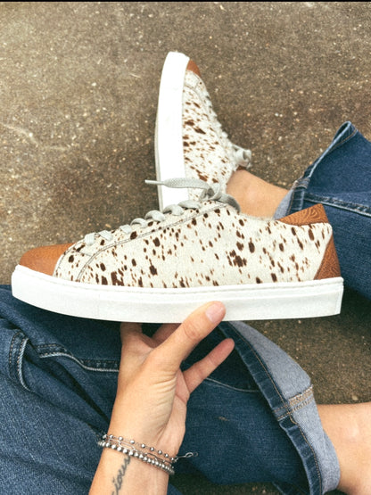 Cowhide Embossed Sneakers