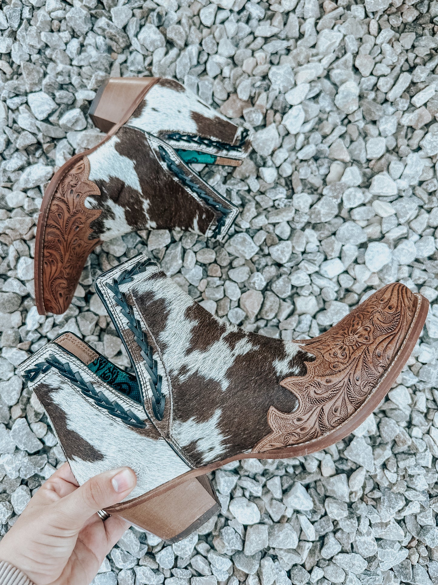 Georgina Cowhide Booties