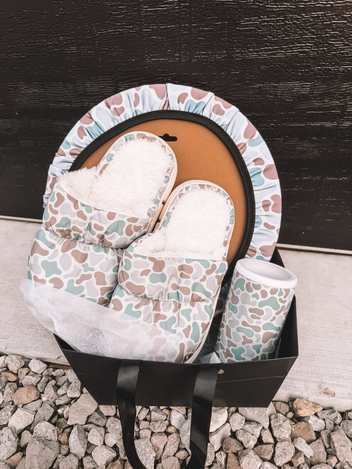 Ice Camo Steering Koozie Slipper Bundle