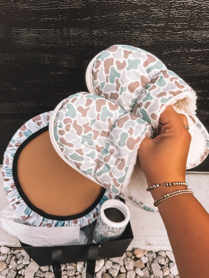 Ice Camo Steering Koozie Slipper Bundle