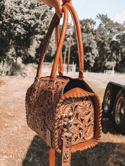 Tooled Leather Speedy Purse x L&L