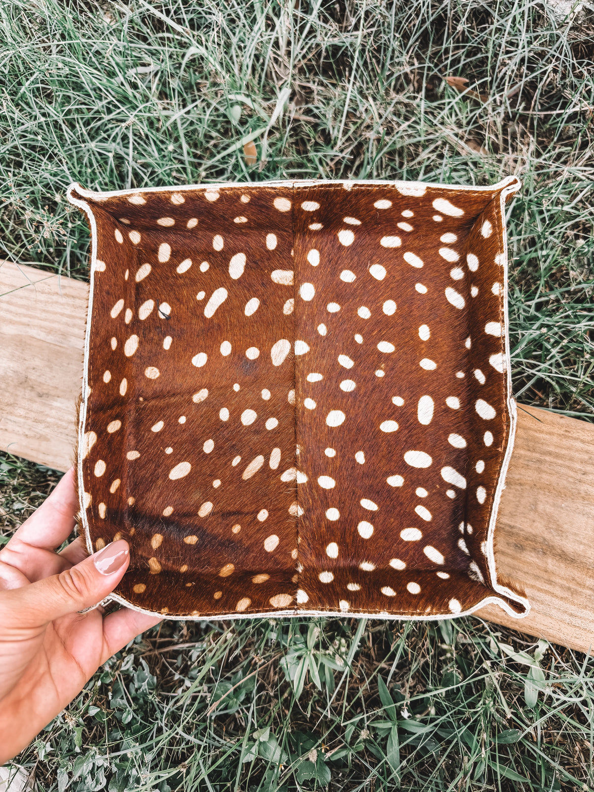 Fawn Print Hair-On Tray